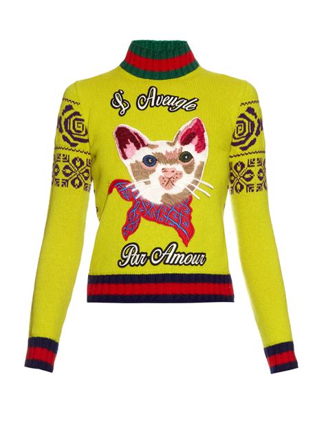 gucci cat jumper